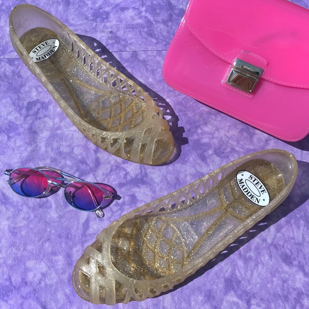 Steve Madden x Juju Footwear Glitter Jelly Shoes